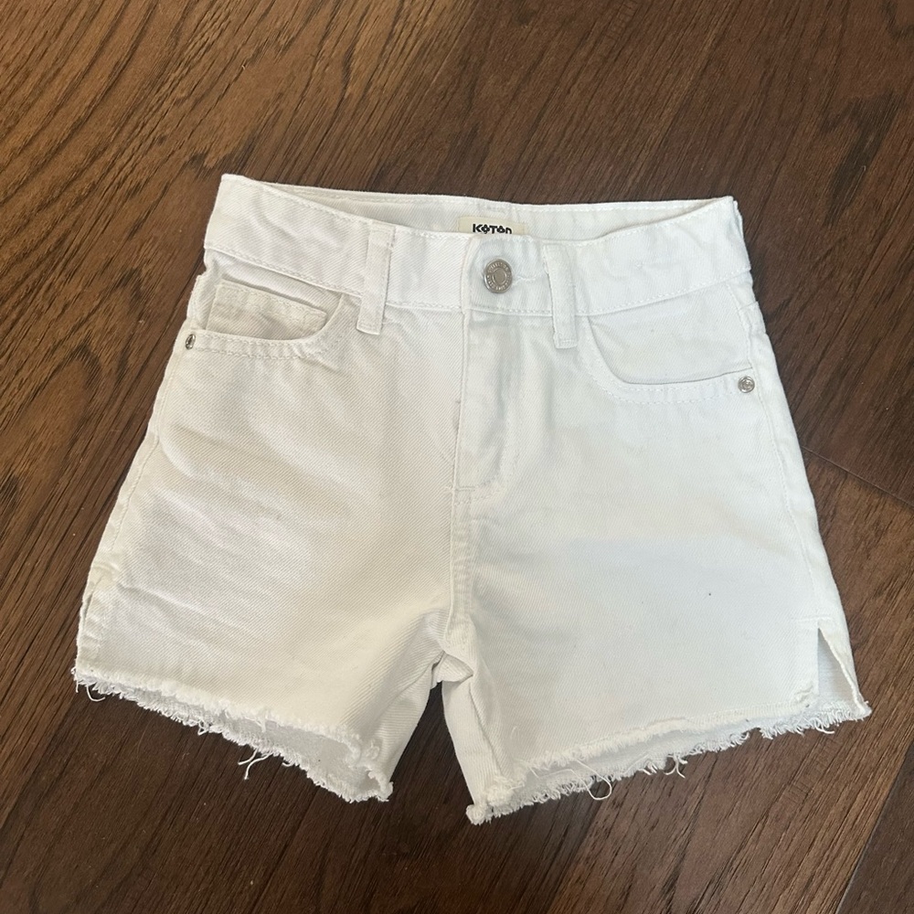 White Denim Girls Shorts